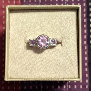 Genuine Amethyst Ring in 925 Sterling Silver